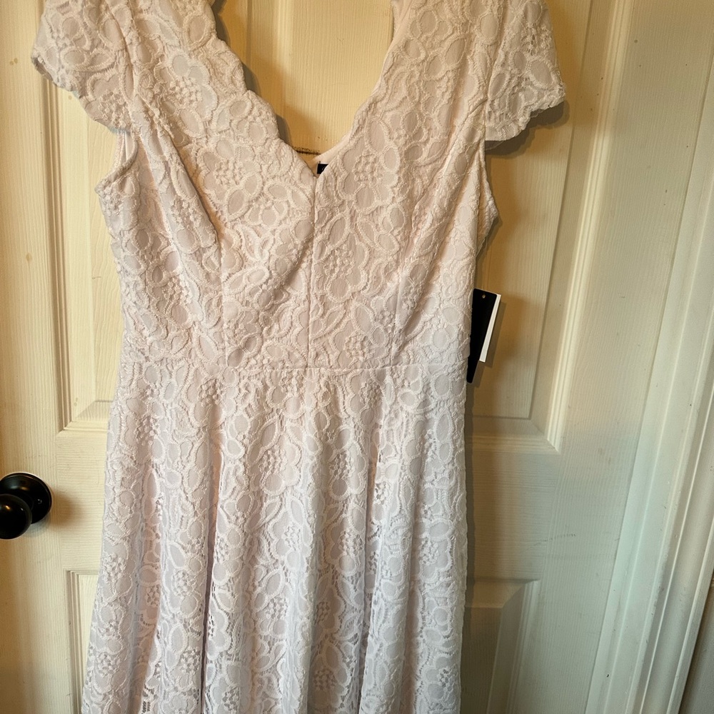 City Triangles Lace Dress in Cream